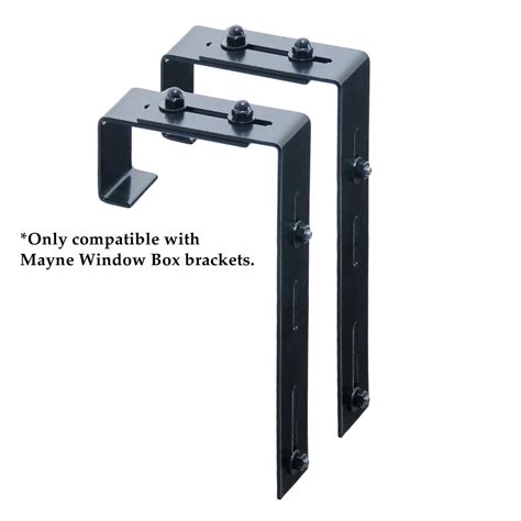 mayne window box deck rail steel brackets|Mayne Adjustable Deck Rail Bracket for Window .